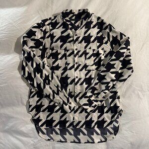 Creatures Of Comfort Houndstooth Silk Shirt